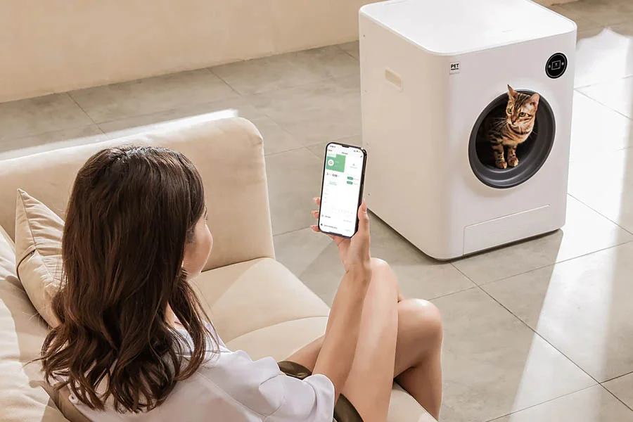 rotating cat litter box