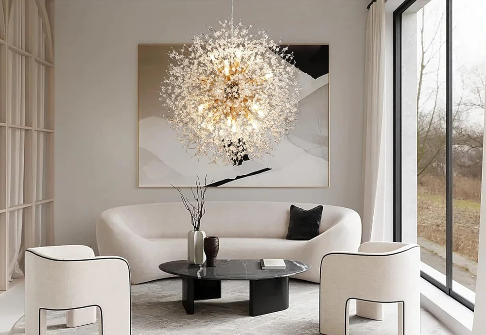 crystal chandelier in dining room