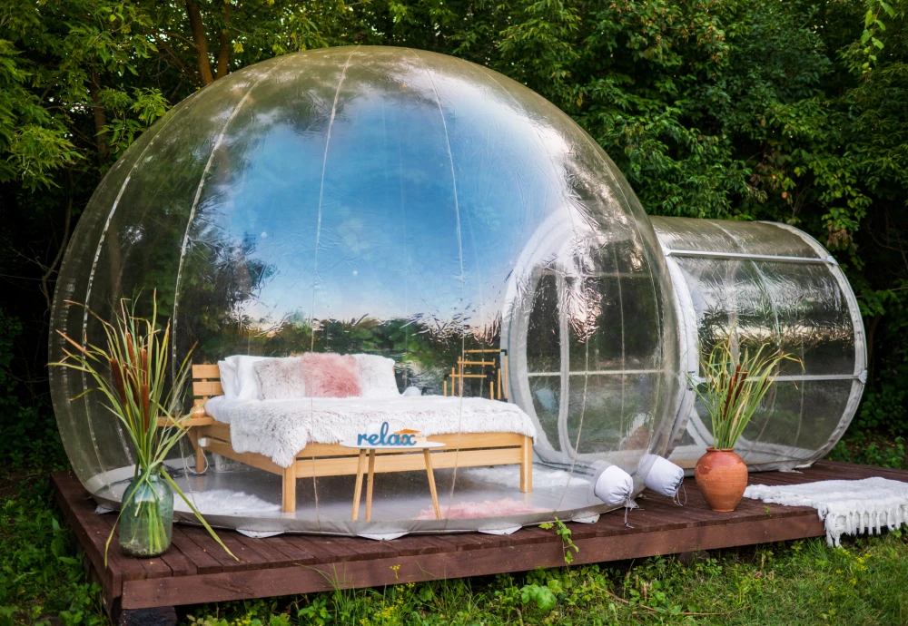 star gazing bubble tent