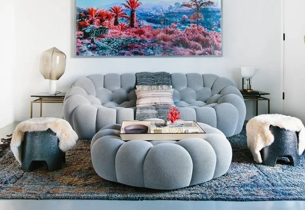 bubble blue sofa