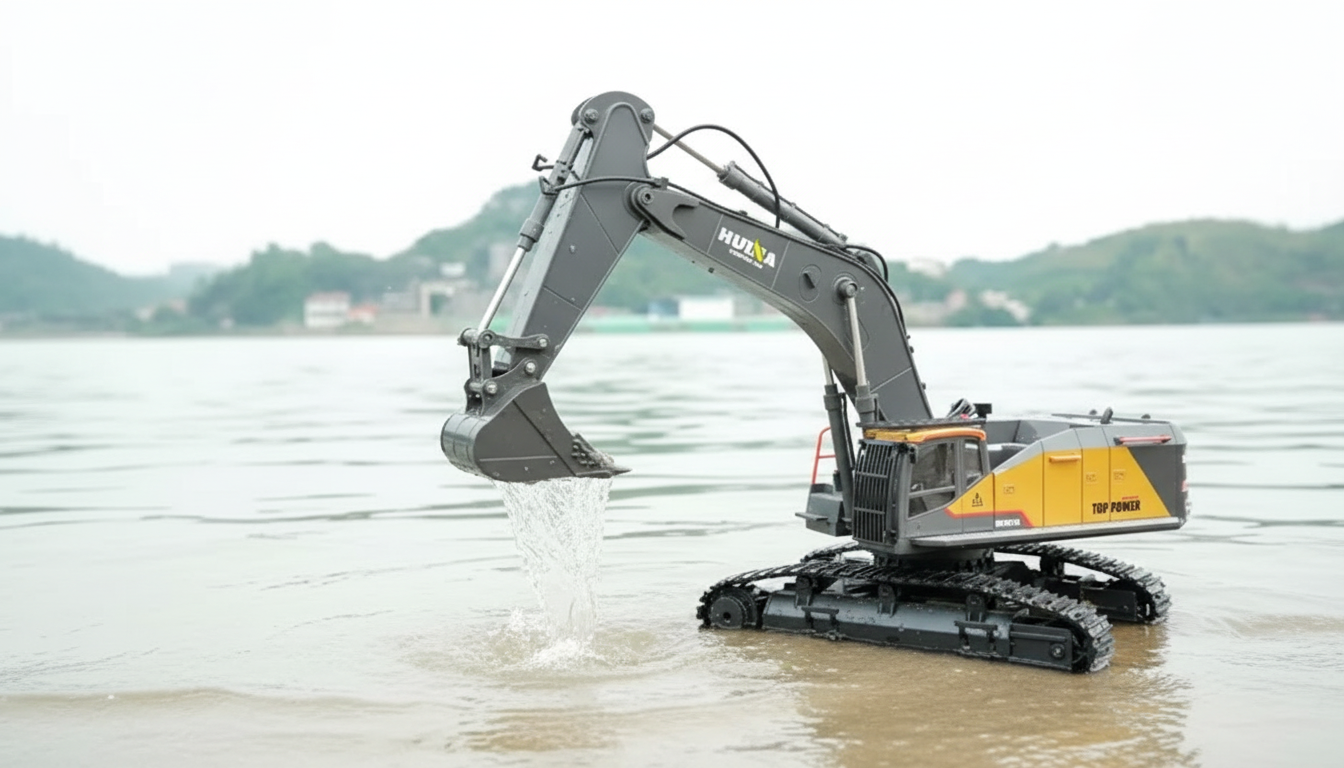 1:14 RC Excavator: 22 Channels, 680° Swing Control