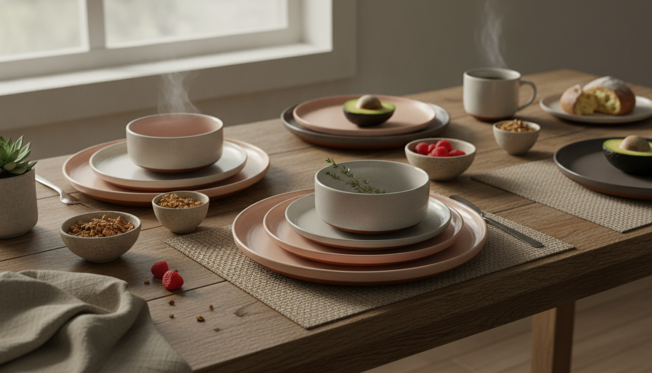 Sesame Glaze Stoneware Dinnerware Set (12-Piece)