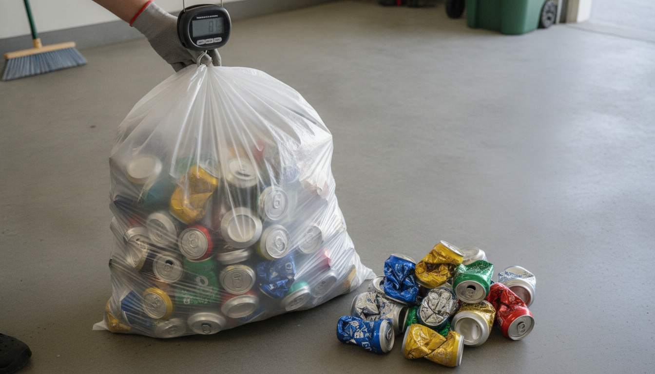 13-Gallon Bag of Aluminum Cans: Typical Weight Range
